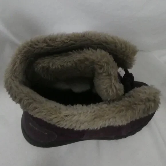 COLUMBIA - Waterproof | size 10 | Elegant Purple Faux-Fur Trim Boots - Picture 6 of 12